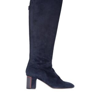 Loro Piana Navy Over the Knee Boots